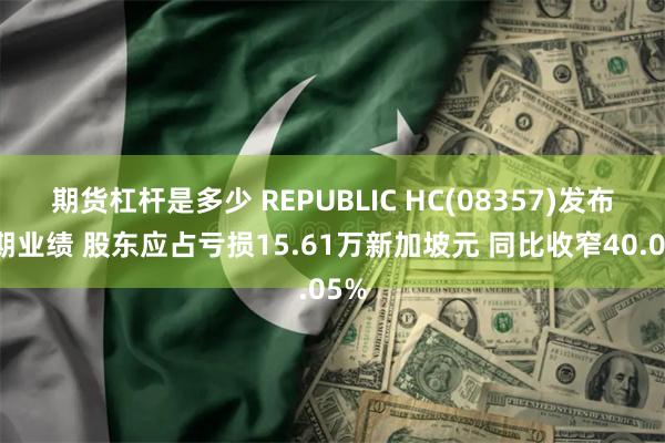 期货杠杆是多少 REPUBLIC HC(08357)发布中期业绩 股东应占亏损15.61万新加坡元 同比收窄40.05%