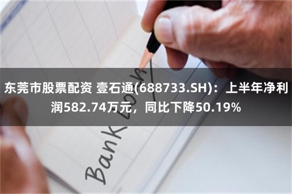 东莞市股票配资 壹石通(688733.SH)：上半年净利润582.74万元，同比下降50.19%