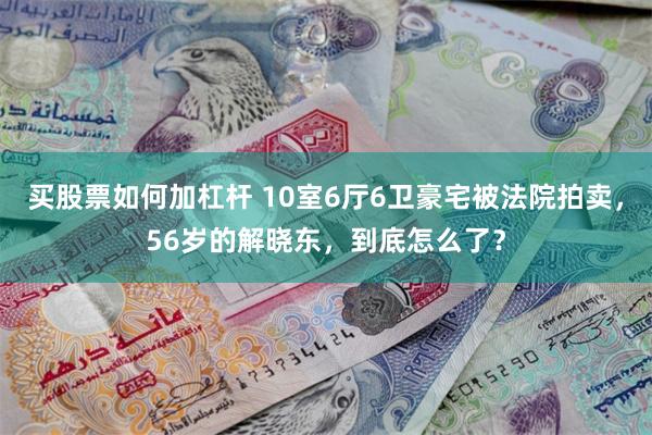 买股票如何加杠杆 10室6厅6卫豪宅被法院拍卖，56岁的解晓东，到底怎么了？