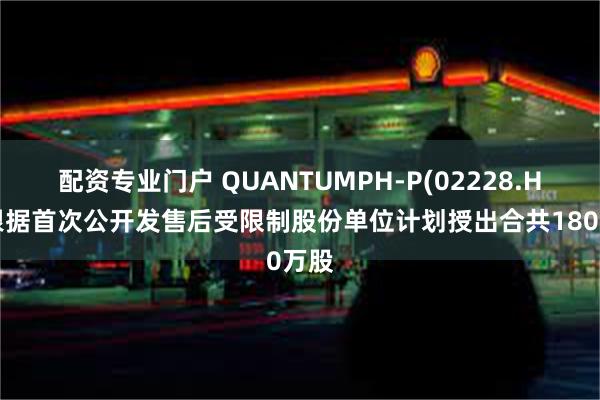 配资专业门户 QUANTUMPH-P(02228.HK)根据首次公开发售后受限制股份单位计划授出合共180万股