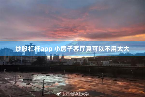 炒股杠杆app 小房子客厅真可以不用太大