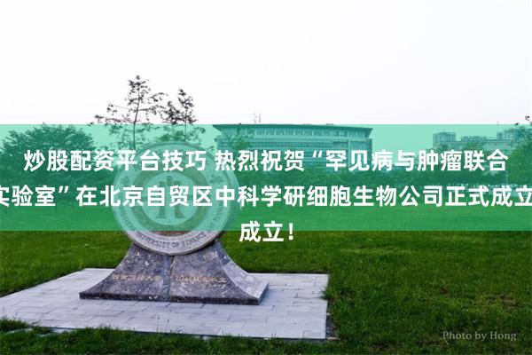 炒股配资平台技巧 热烈祝贺“罕见病与肿瘤联合实验室”在北京自贸区中科学研细胞生物公司正式成立！